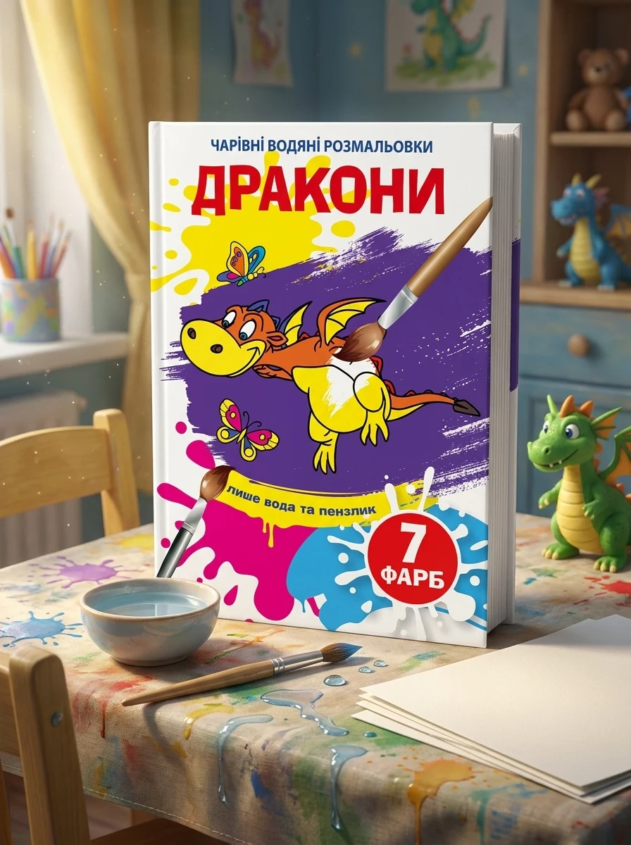 Чарівні водяні розмальовки. Дракони, — Дитяча література