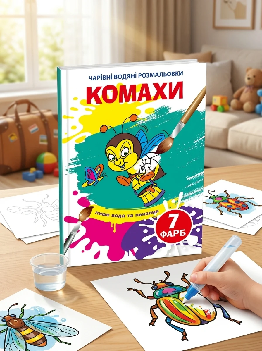 Чарівні водяні розмальовки. Комахи, — Дитяча література