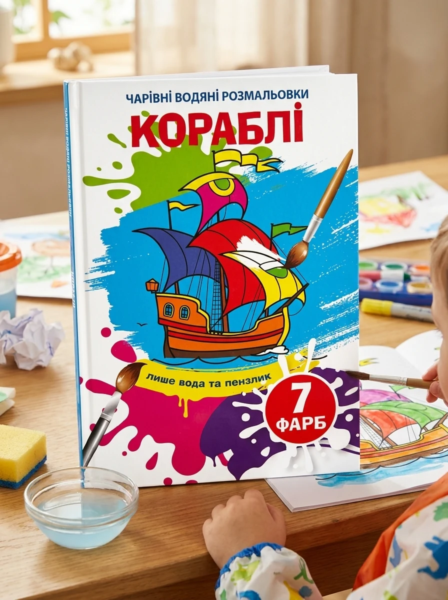 Чарівні водяні розмальовки. Кораблі, — Дитяча література