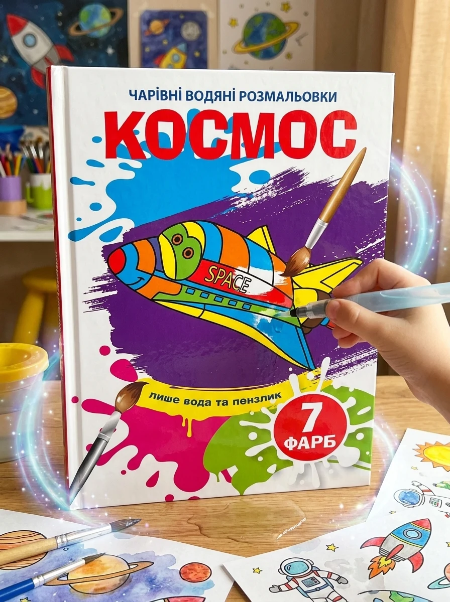 Чарівні водяні розмальовки. Космос, — Дитяча література
