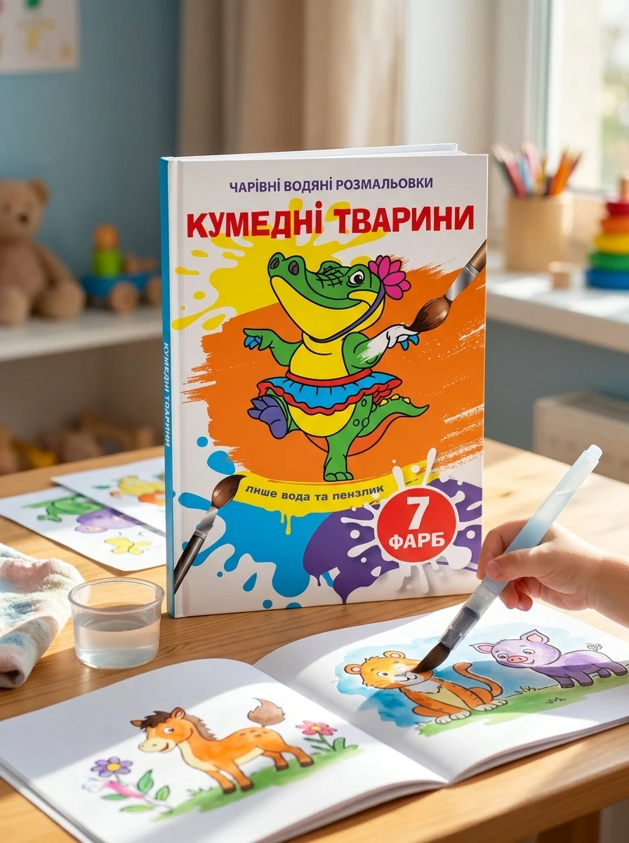 Чарівні водяні розмальовки. Кумедні тварини — фото 2
