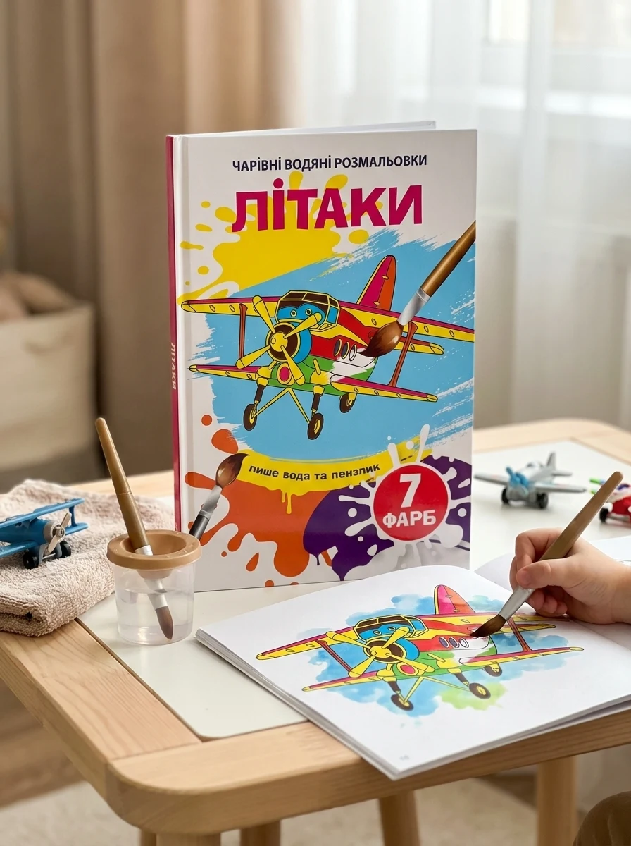 Чарівні водяні розмальовки. Літаки, — Дитяча література