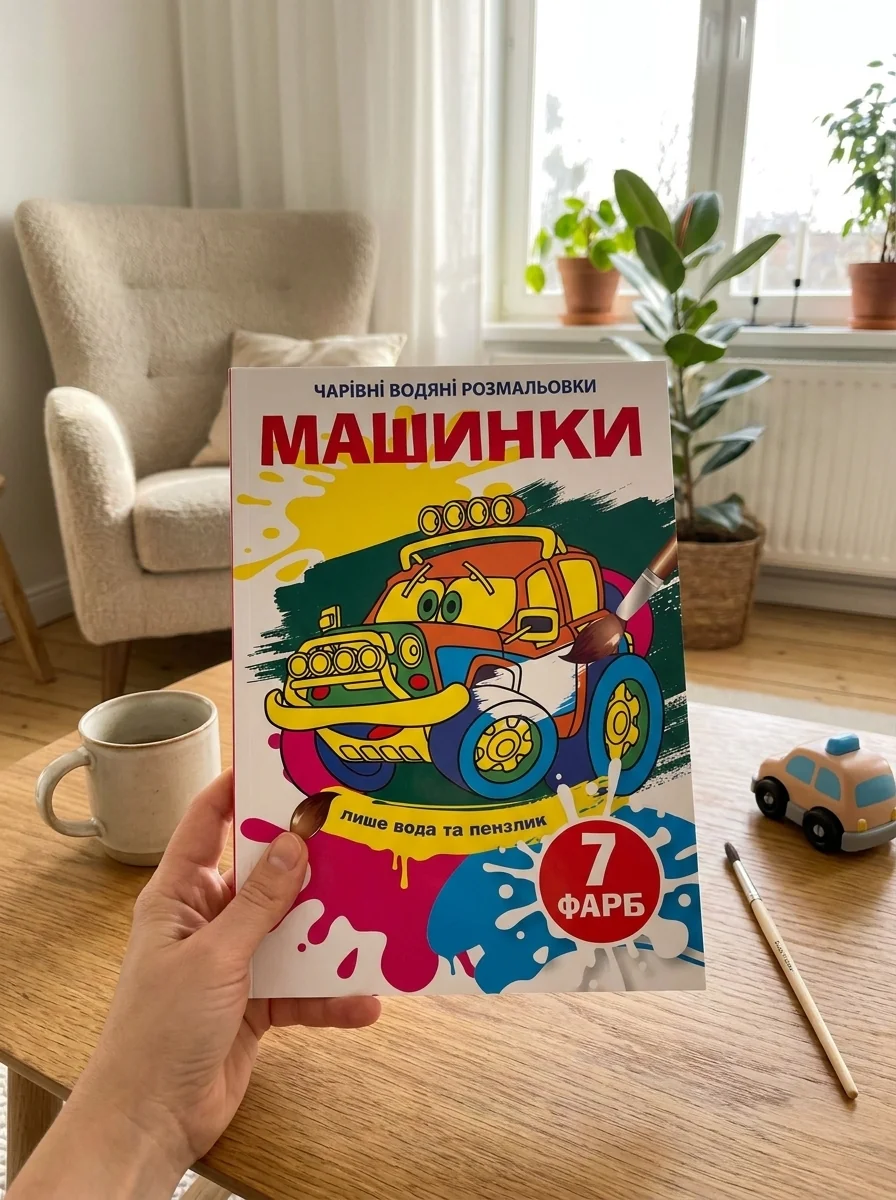 Чарівні водяні розмальовки. Машинки — Дитяча література