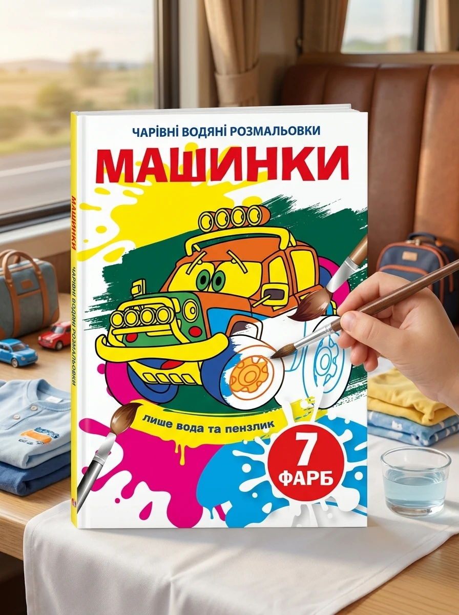 Чарівні водяні розмальовки. Машинки, — Дитяча література