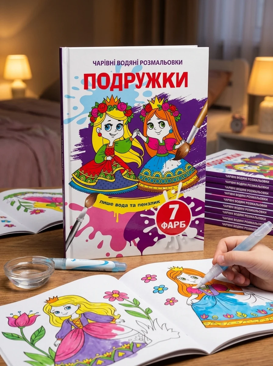 Чарівні водяні розмальовки. Подружки, — Дитяча література