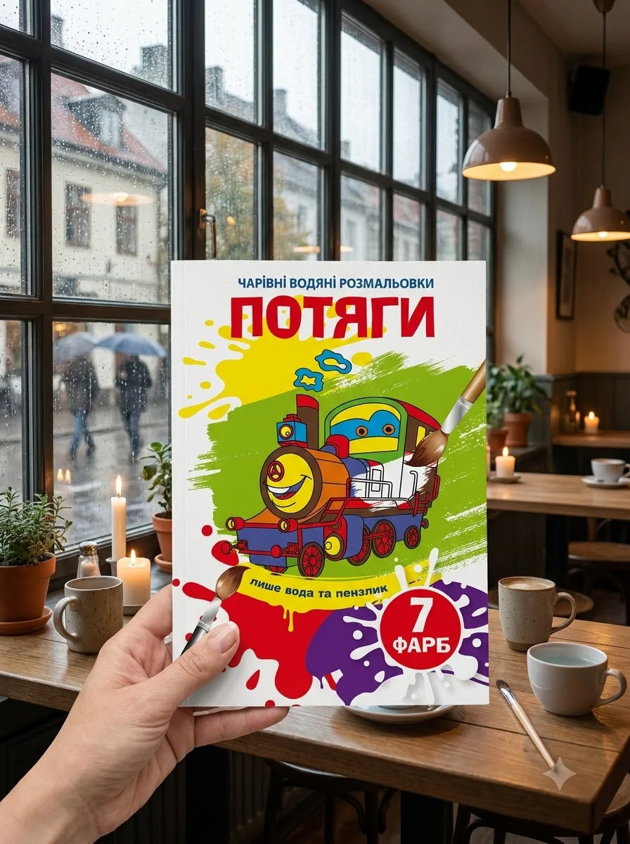 Чарівні водяні розмальовки. Потяги — Дитяча література
