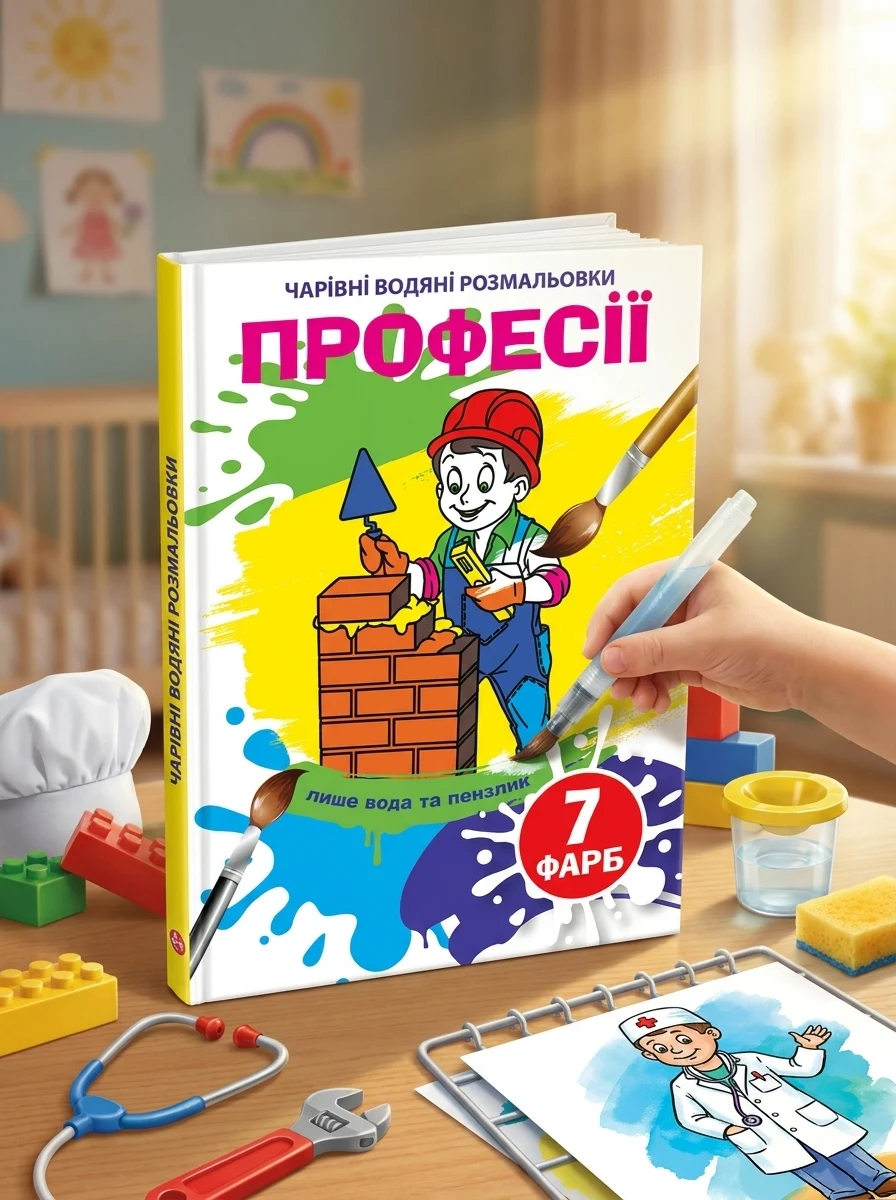 Чарівні водяні розмальовки. Професії, — Дитяча література