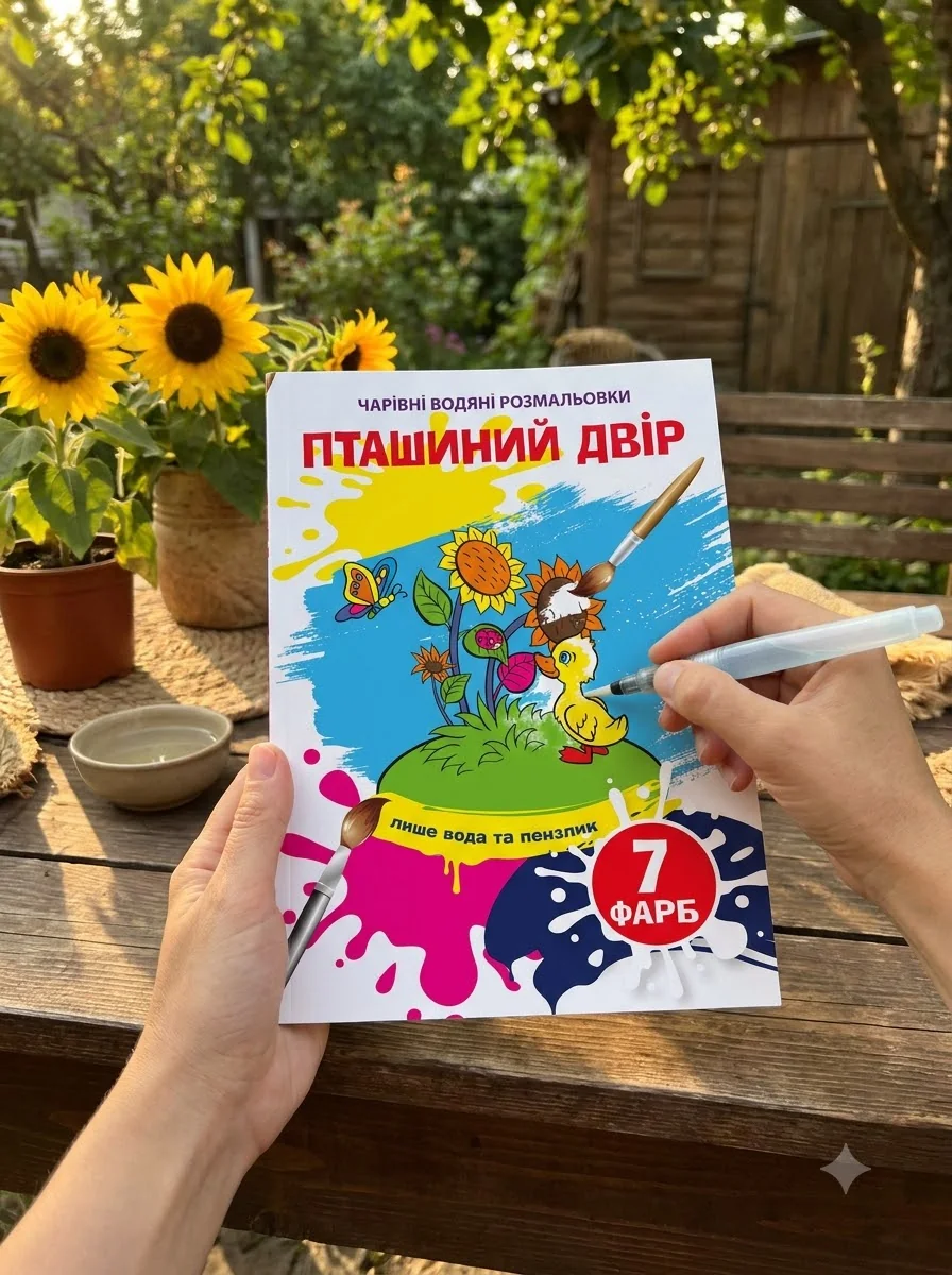 Чарівні водяні розмальовки. Пташиний двір — Дитяча література