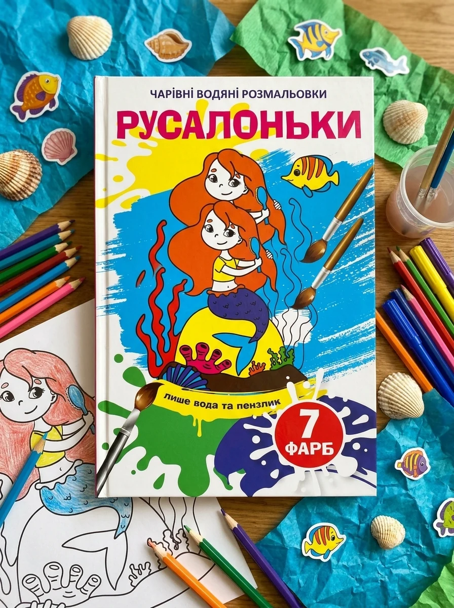 Чарівні водяні розмальовки. Русалоньки, — Дитяча література
