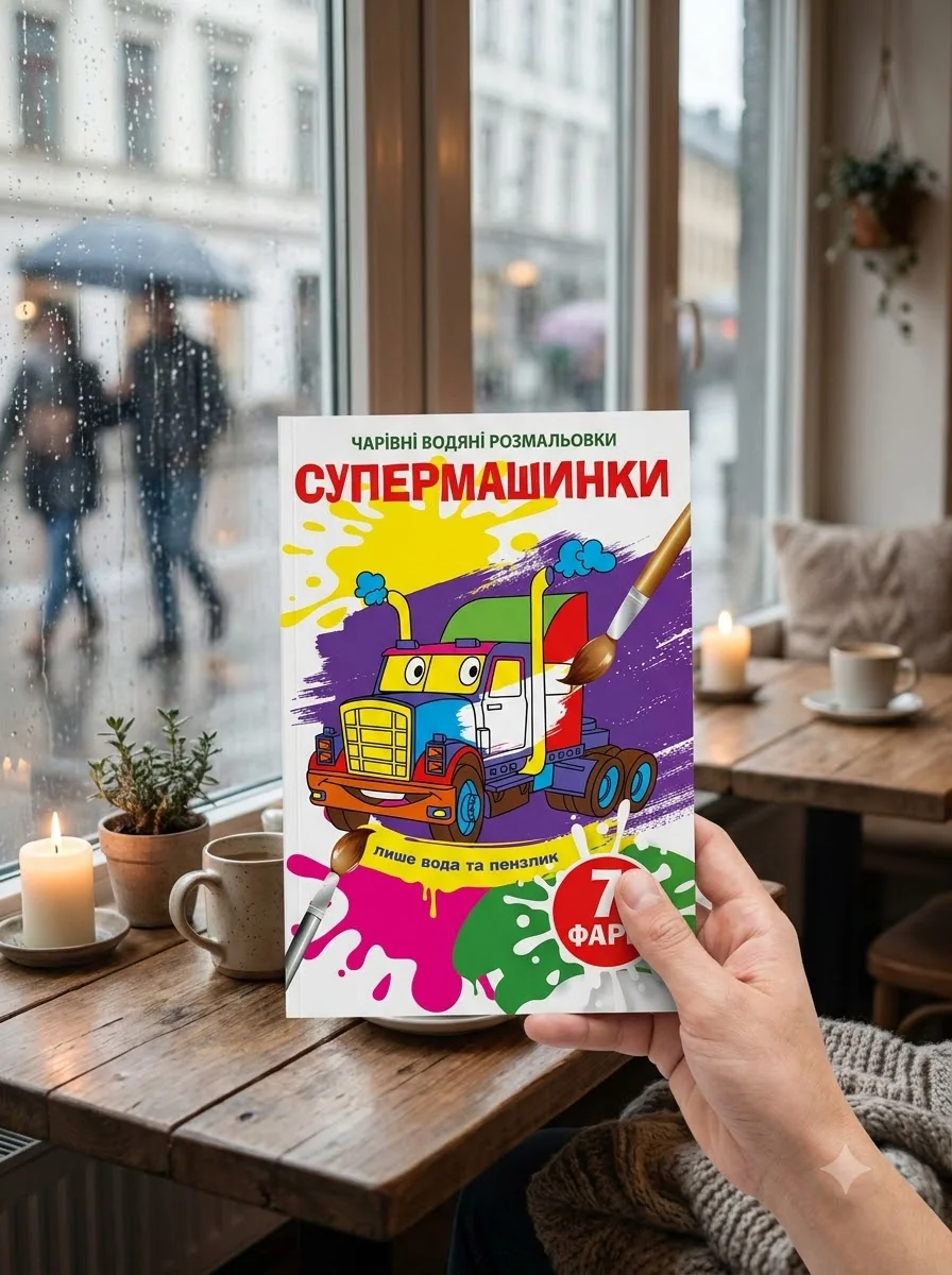 Чарівні водяні розмальовки. Супермашинки — Дитяча література