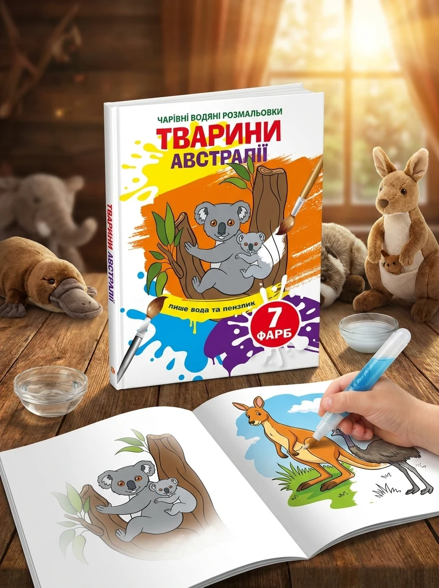 Чарівні водяні розмальовки. Тварини Австралії — фото 2