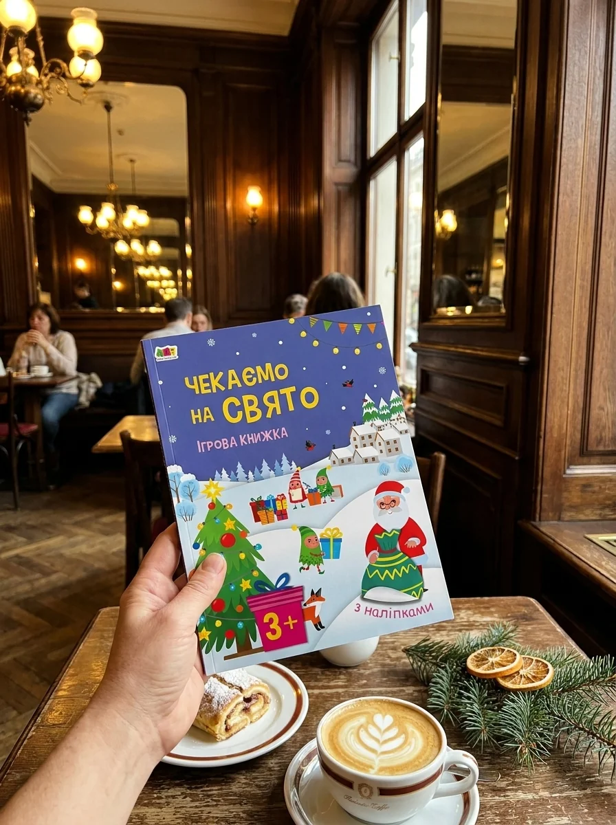 Чекаємо на свято. Ігрова книжка з наліпками — Дитяча література