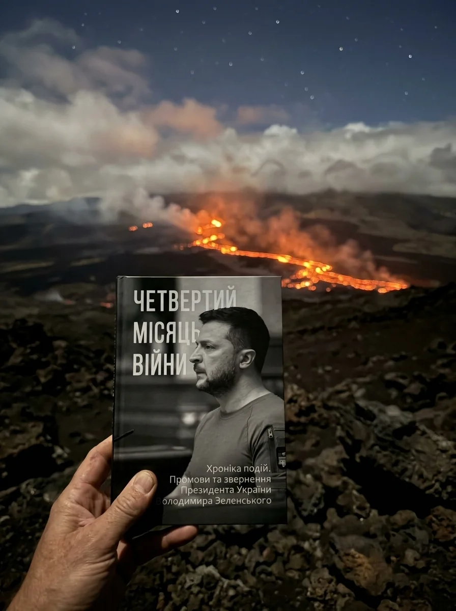 Четвертий місяць вiйни. Хронiка подiй. Промови та звернення Президента України Володимира Зеленського — Олександр Красовицький, обкладинка