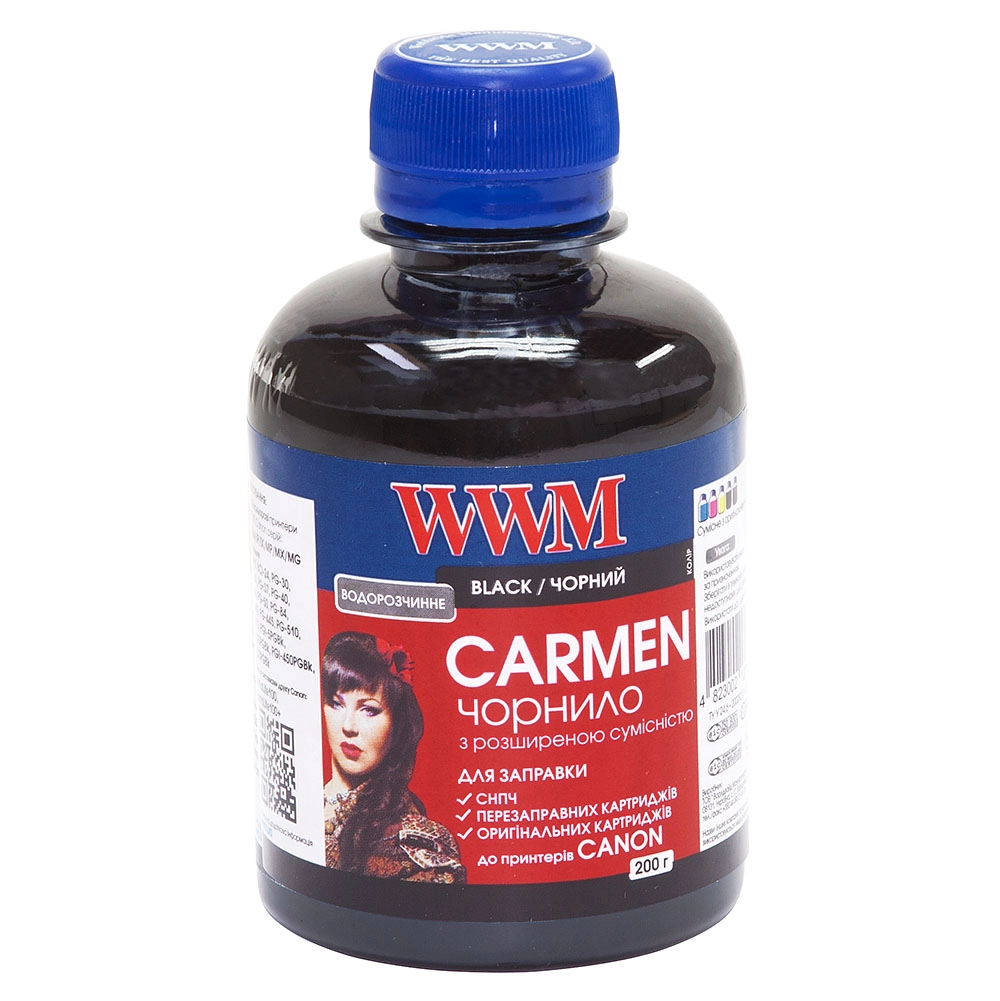 Чорнило WWM CANON UNIVERSAL CARMEN 200мл. WWM,CU/B,чорн.