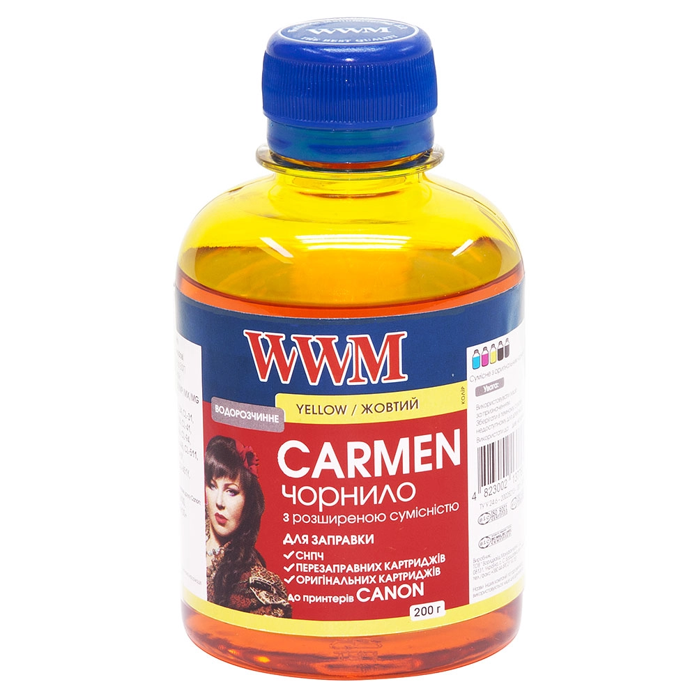 Чорнило WWM CANON UNIVERSAL CARMEN 200мл. WWM,CU/Y,жов.