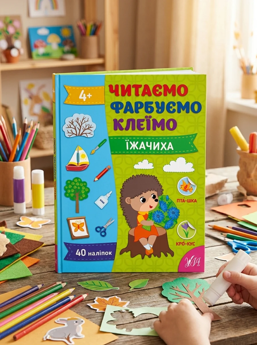 Читаємо. Фарбуємо. Клеїмо. Їжачиха — фото 2