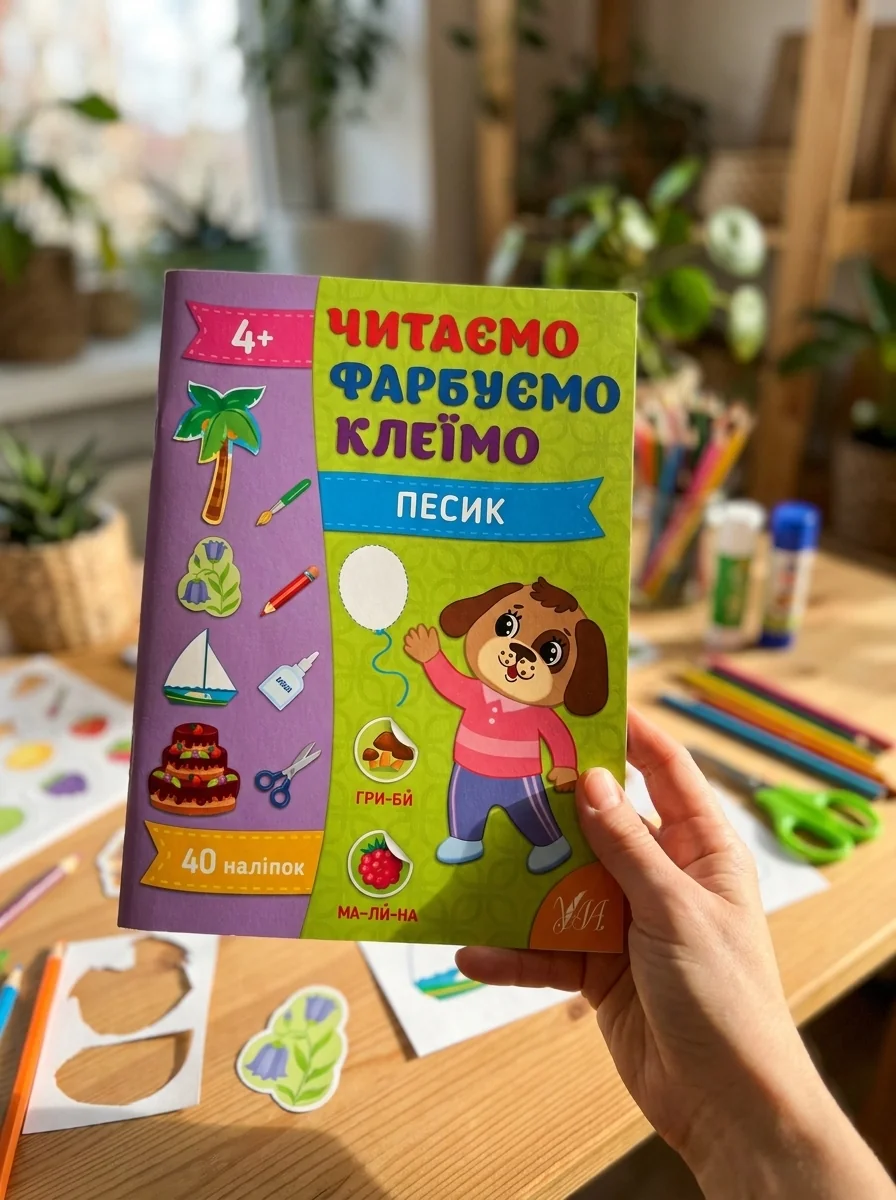 Читаємо. Фарбуємо. Клеїмо. Песик — Дитяча література