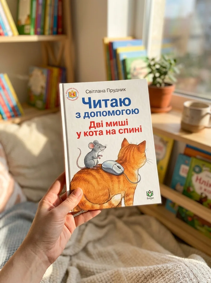 Читаю з допомогою. Дві миші у кота на спині — Казки