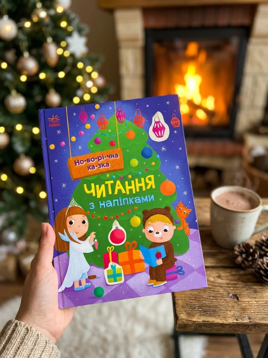 Читання з наліпками. Новорічна казка — Книги з наліпками