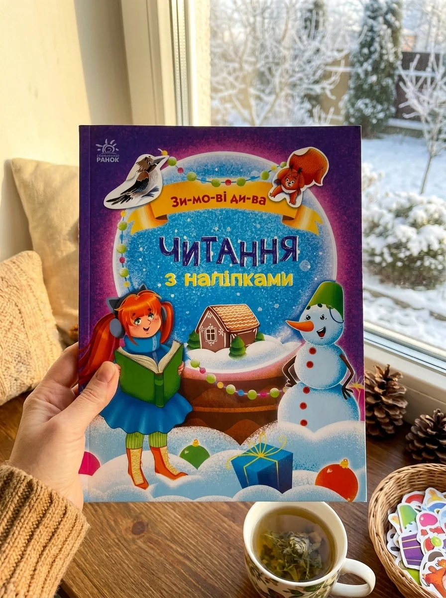Читання з наліпками. Зимові дива — Книги з наліпками