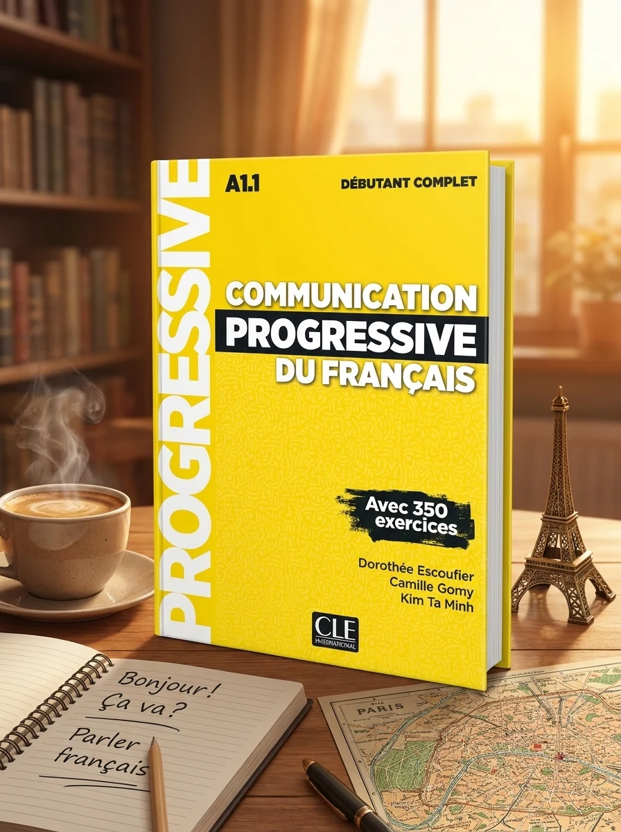 Communication Progressive du Français Débutant Complet A1.1 Livre + Livre-web + Audio — Дороті Ескуф'є, обкладинка