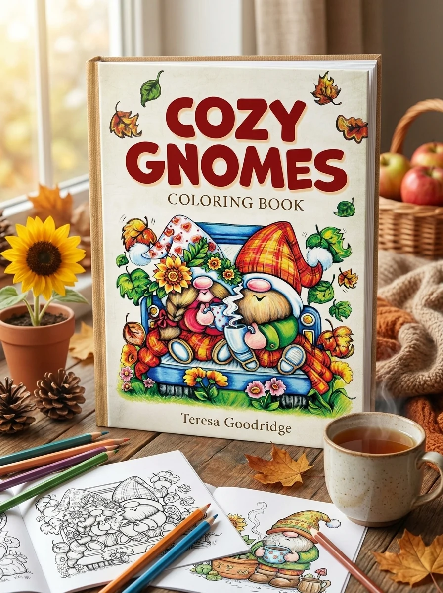 Cozy Gnomes Coloring Book
