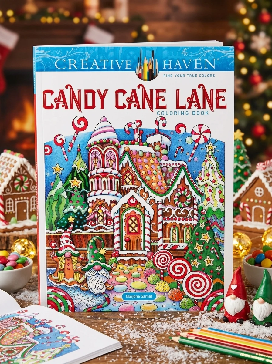 Creative Haven Candy Cane Lane Coloring Book