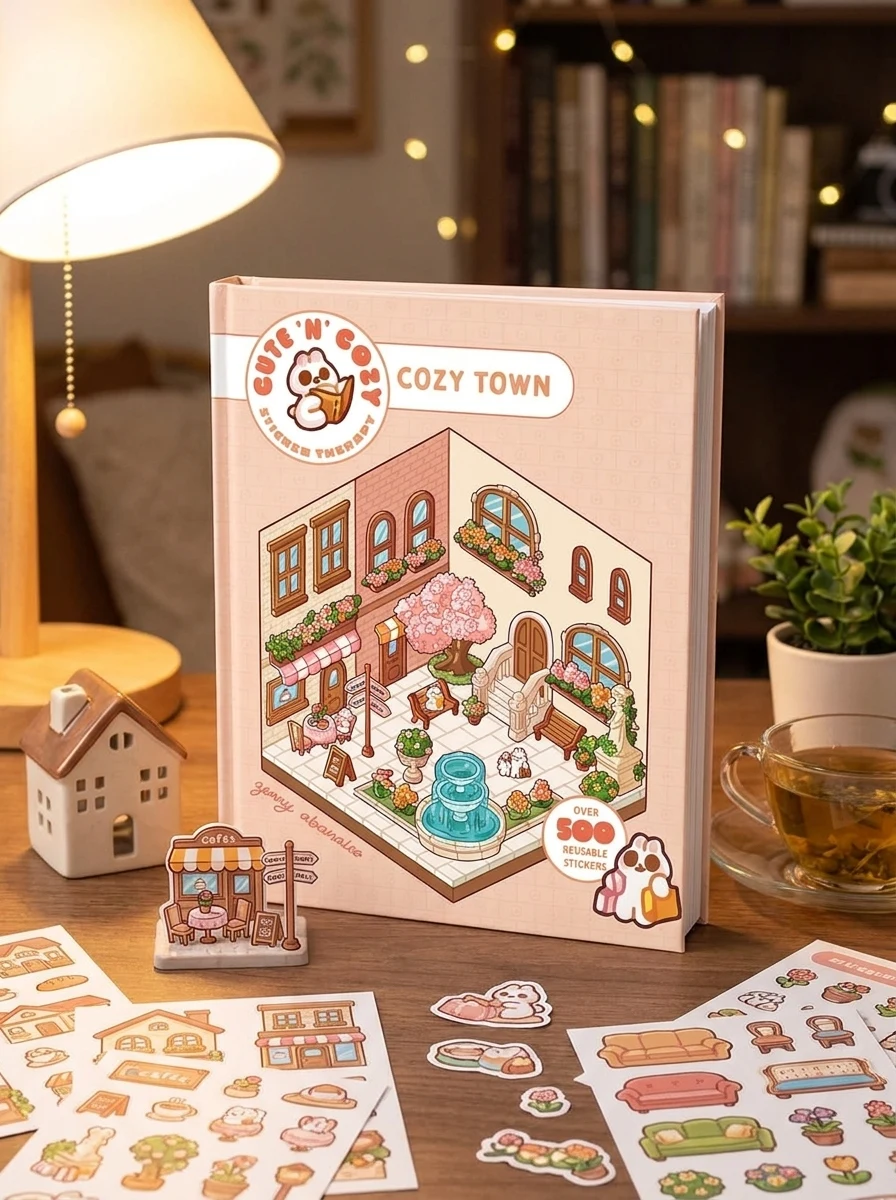 Cute 'n' Cozy Sticker Therapy. Cozy Town