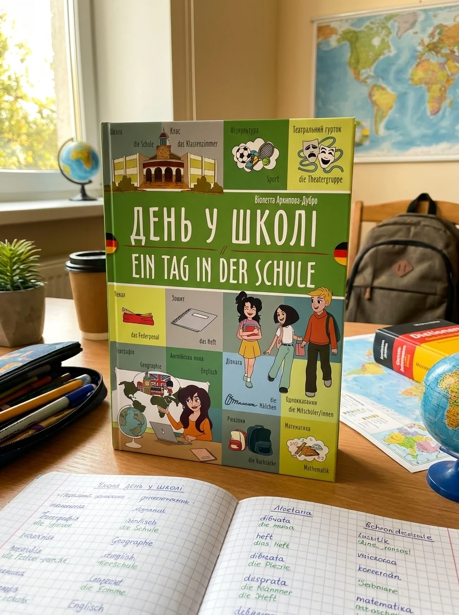 День у школі. Ein tag in der schule. Українсько-німецька — фото 2