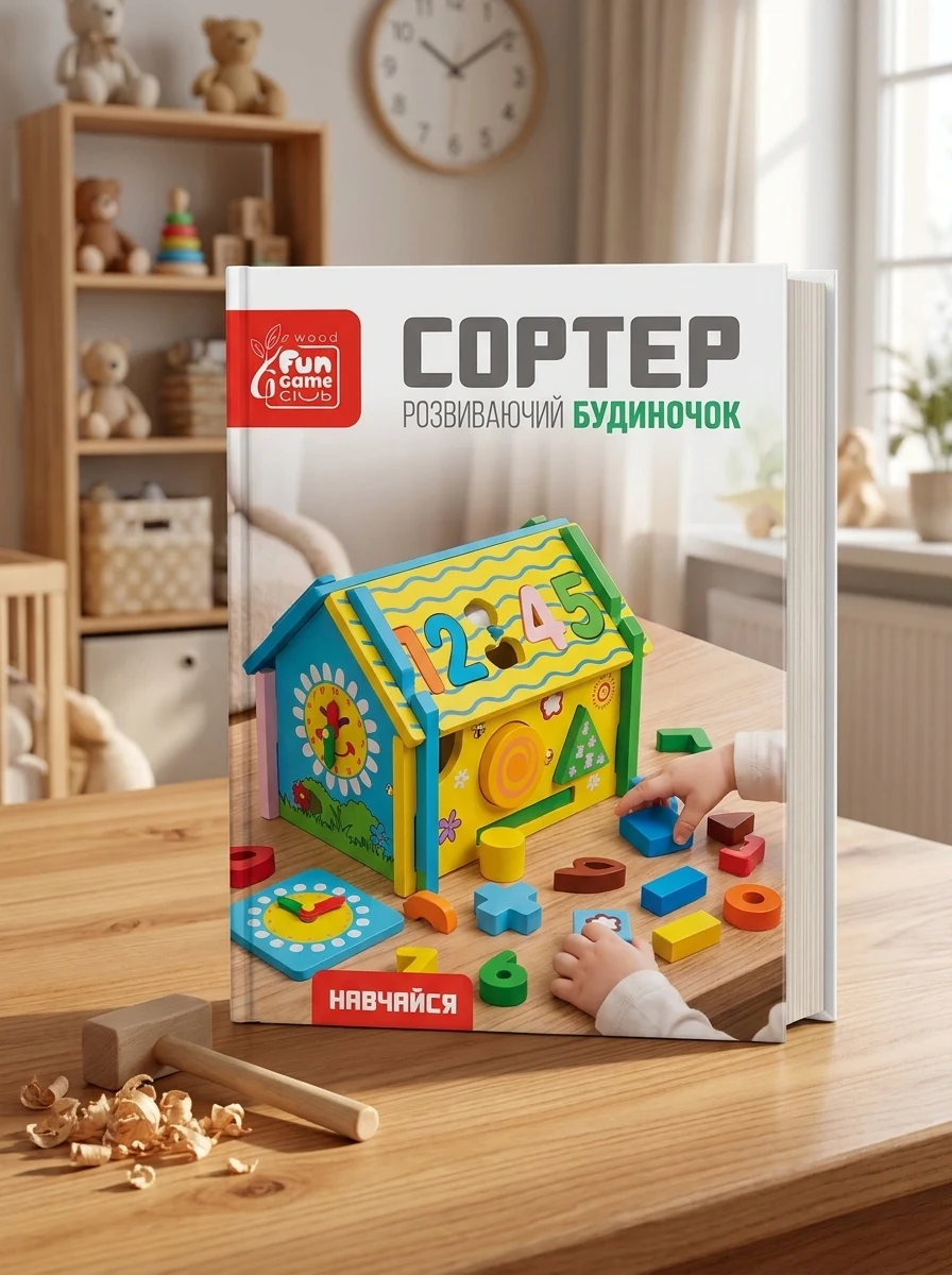 Дерев`яний логічний теремок 57107