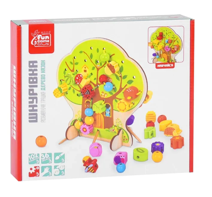 Дерев'яна гра 102 елементи 46395 FunGame