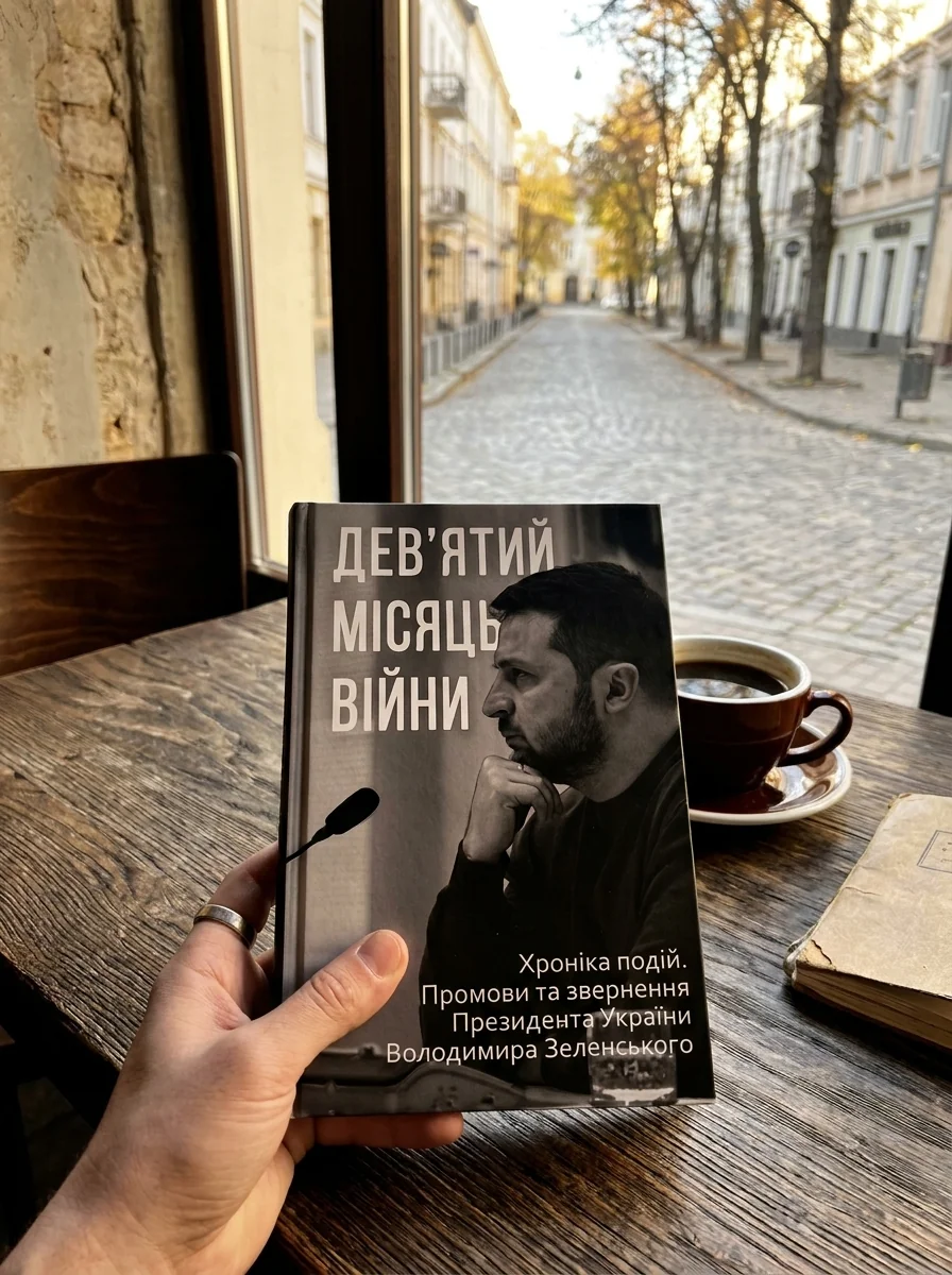 Дев’ятий місяць війни. Хроніка подій. Промови та звернення Президента України Володимира Зеленського — Олександр Красовицький, обкладинка