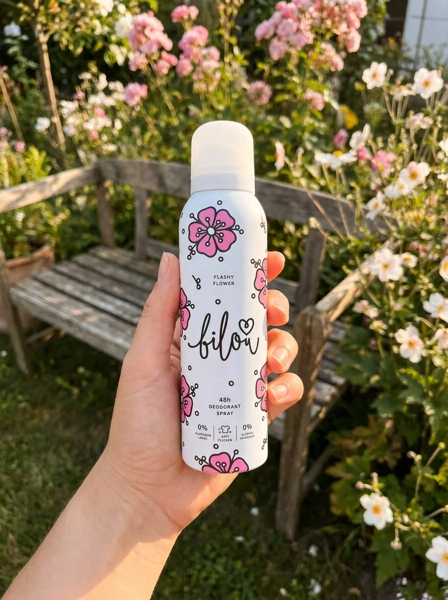Дезодорант-спрей Bilou Deodorant Spray Flashy Flower 150 мл, обкладинка