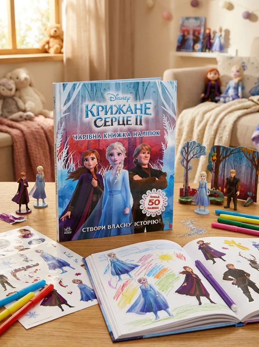 Дісней. Крижане серце 2. Створи власну історію! Чарівна книжка наліпок — Дитяча література