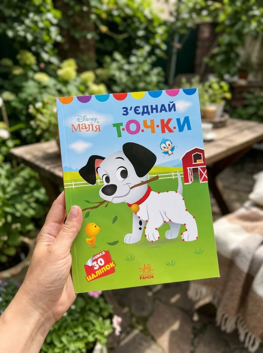 Disney Маля. Моя перша кольоровка. 101 далматинець. З'єднай точки — Розмальовки для дітей