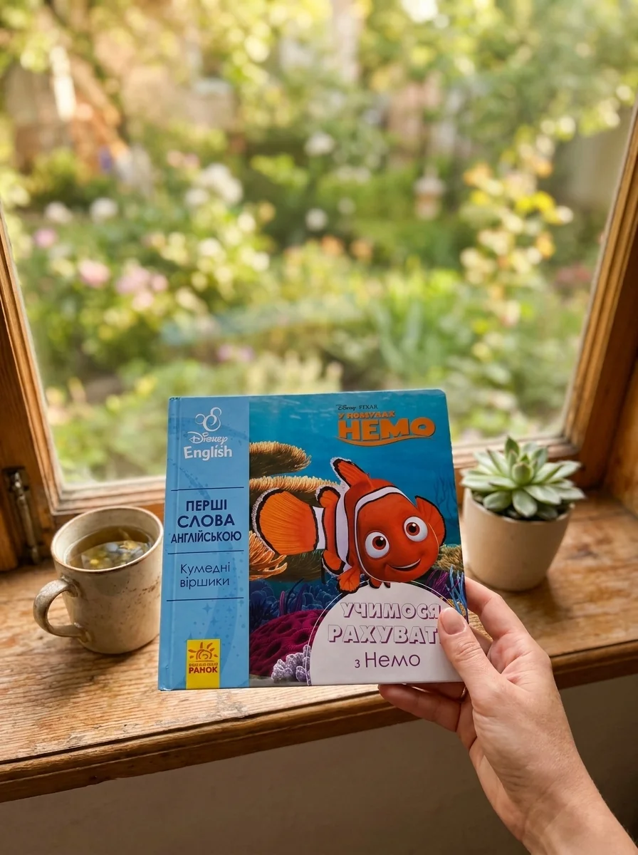 Disney. Перші слова англійською. Учимося рахувати з Немо — Розвивальні книги