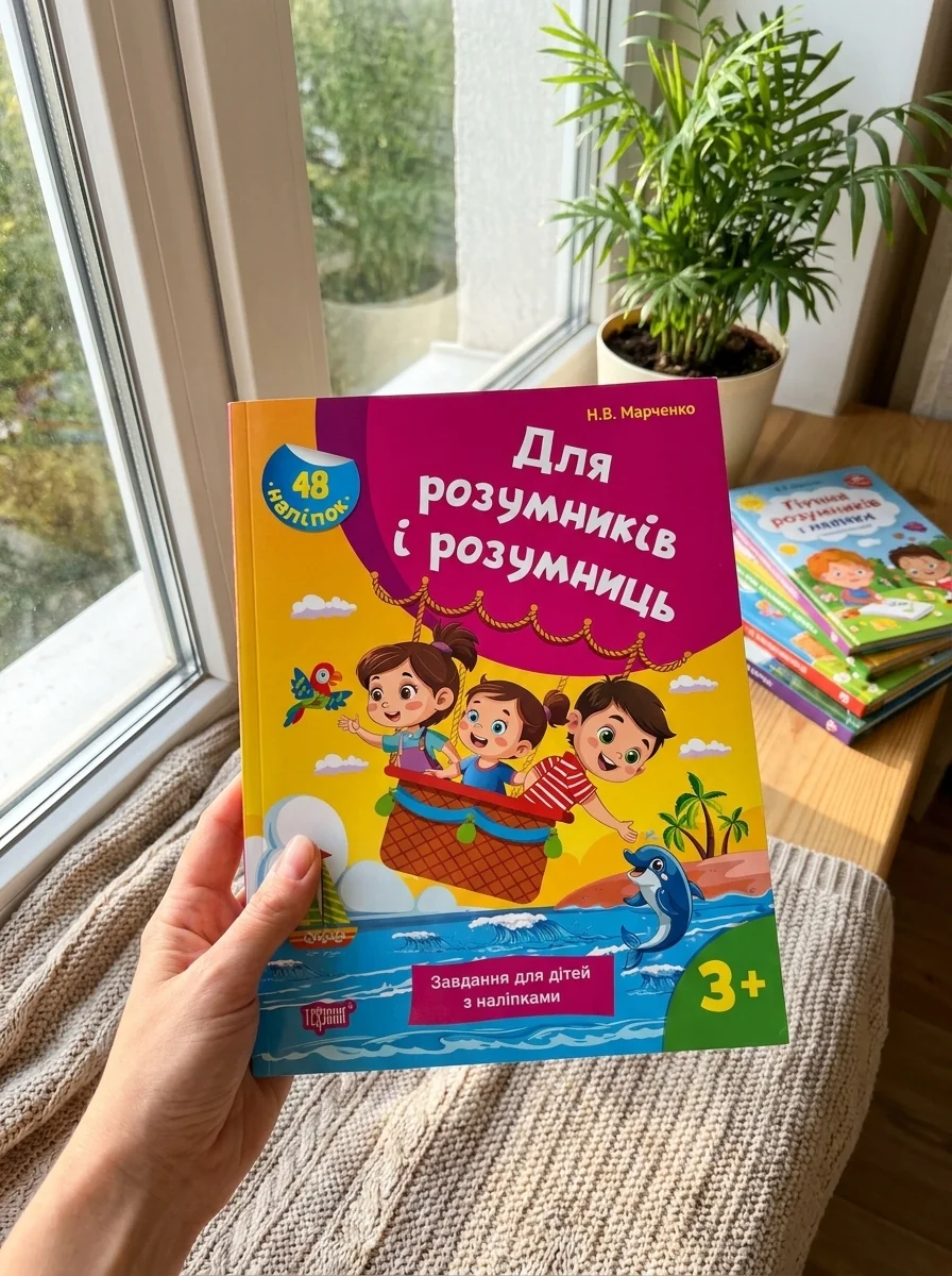 Для розумників і розумниць. Завдання для дітей з наліпками. 3+ — Дитяча література