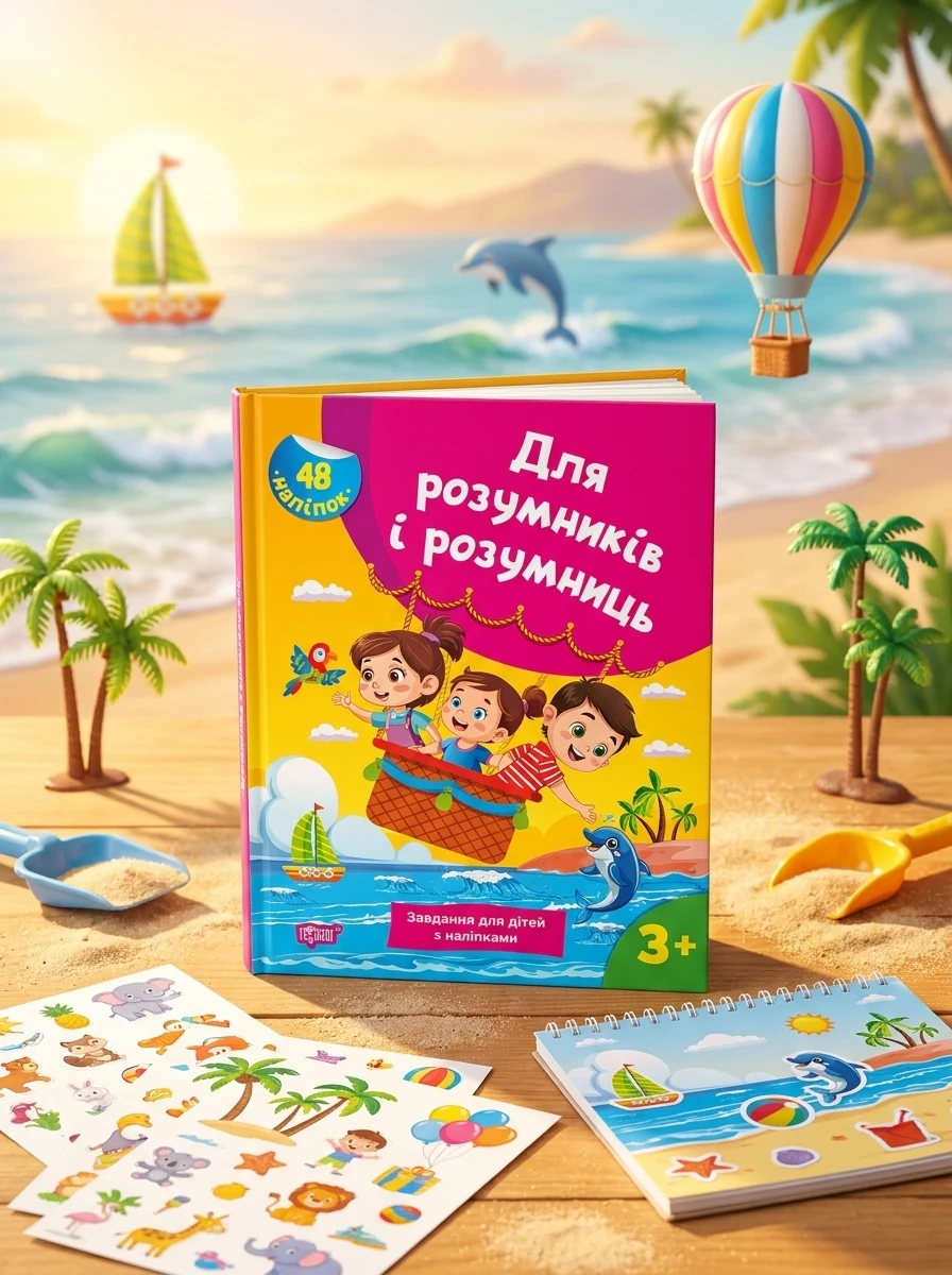 Для розумників і розумниць. Завдання для дітей з наліпками. 3+