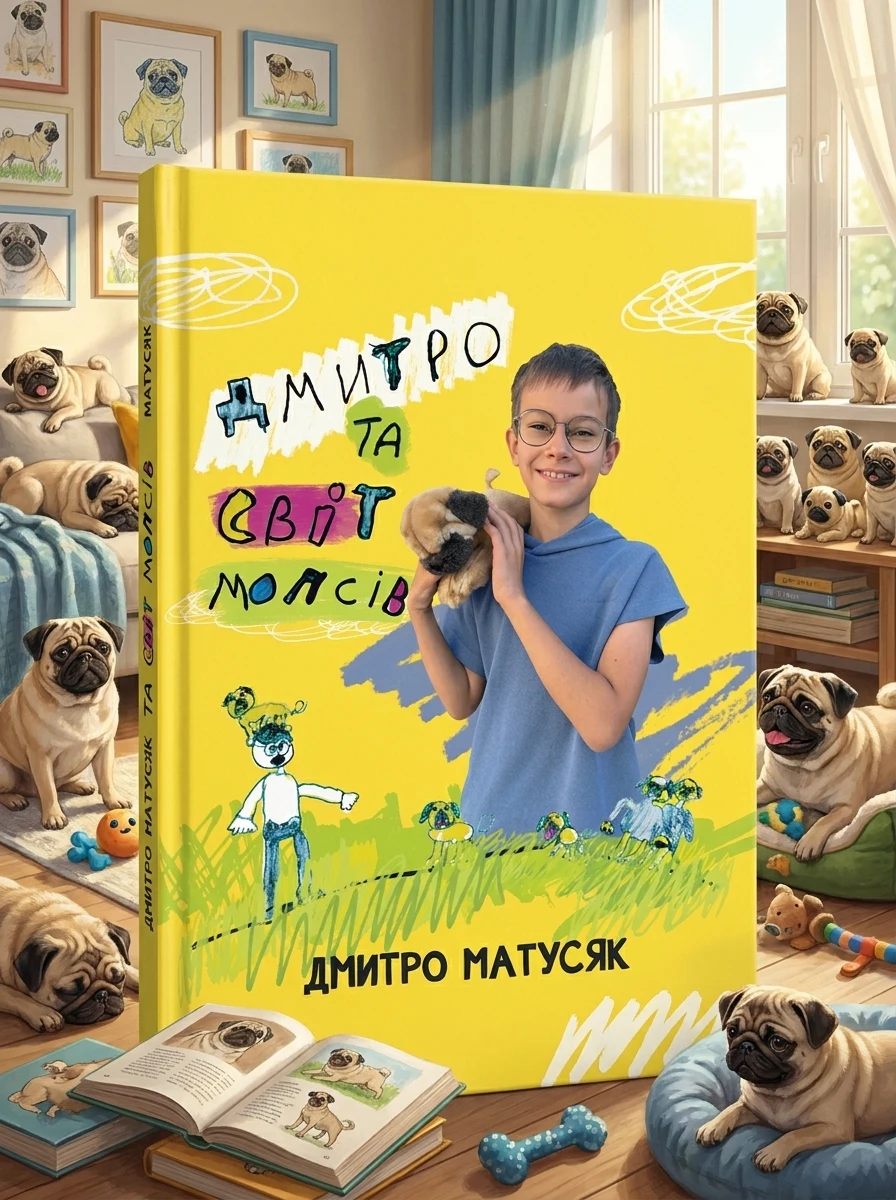 Дмитро і світ мопсів — Дмитро Матусяк, обкладинка