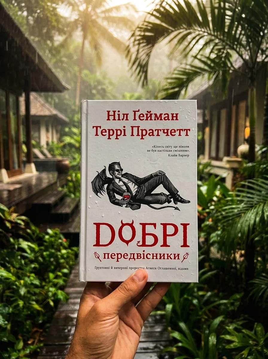 Добрі передвісники. Ґрунтовні й вичерпні пророцтва Агнеси Оглашенної (м'яка обкладинка) — Ґейман Ніл, обкладинка