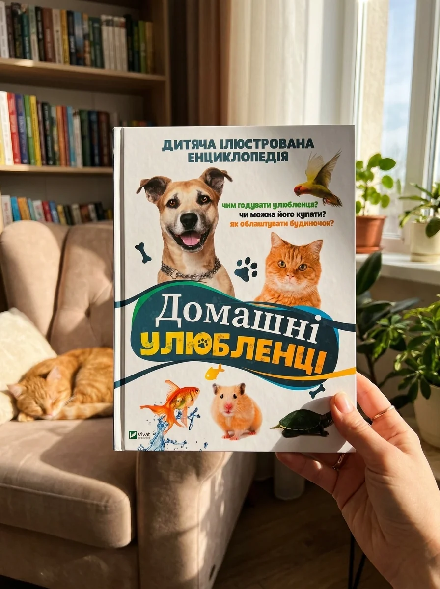 Домашні улюбленці. Дитяча енциклопедія — Костянтин Воронков, обкладинка
