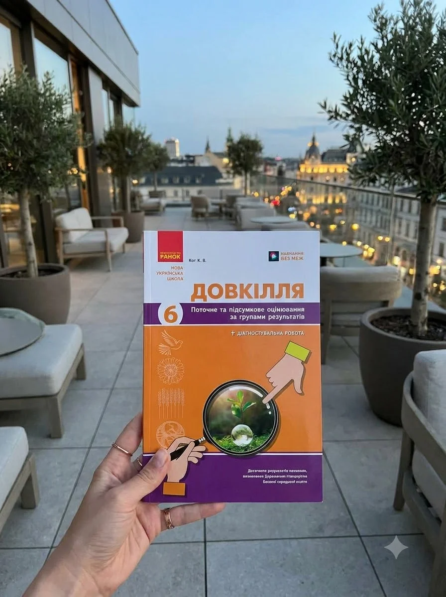 Довкілля. 6 клас. Поточне та підсумкове оцінювання за групами результатів + діагностувальна робота — К. В. Кот, обкладинка