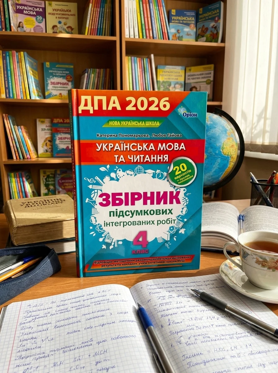 ДПА 2026. Українська мова та читання. Збірник підсумкових інтегрованих робіт. 4 клас — Л. Гайова, обкладинка