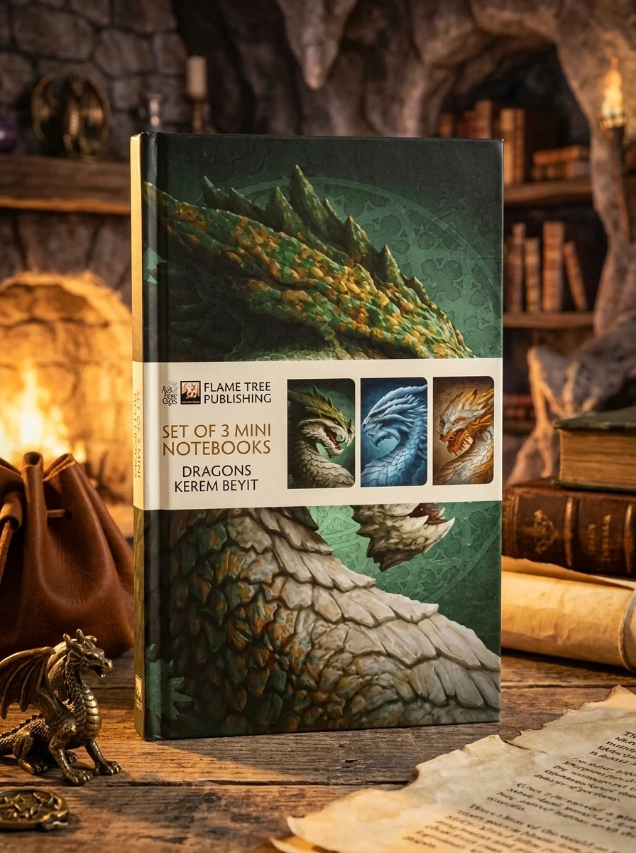 Dragons by Kerem Beyit Set of 3 Mini Notebooks — Дім, сім'я, релігія