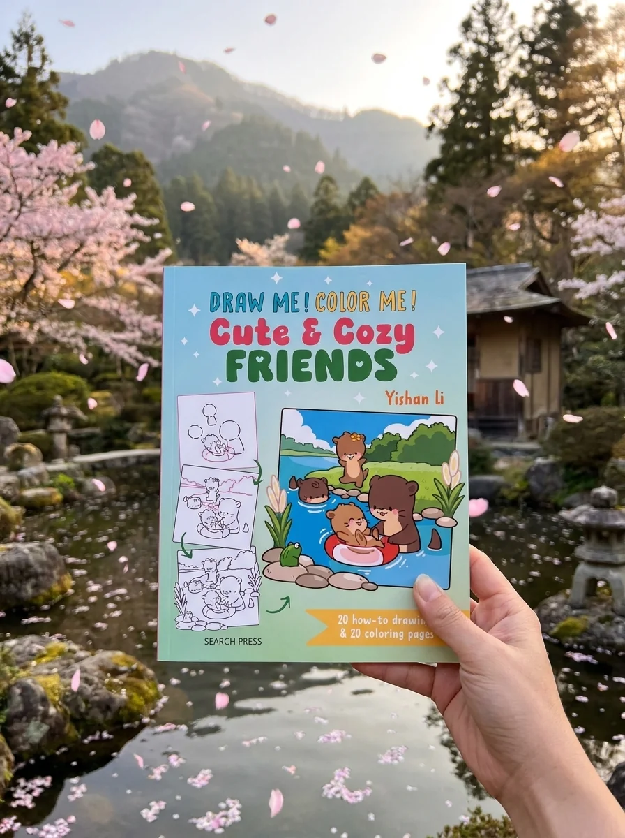 Draw me! Color me! Cute & Cozy Friends — Yishan Li, обкладинка