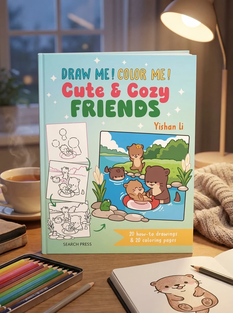 Draw me! Color me! Cute & Cozy Friends