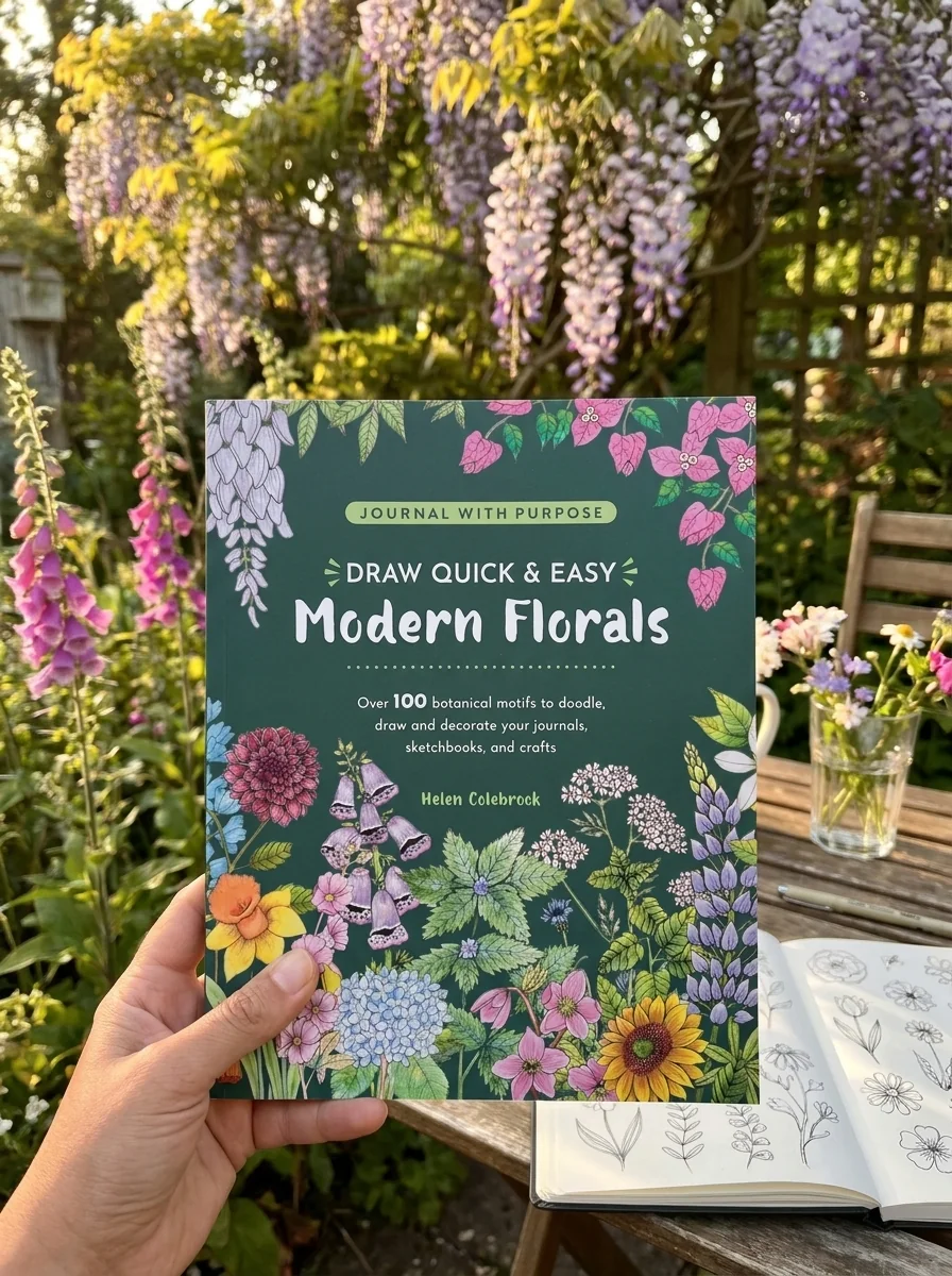 Draw Quick & Easy Modern Florals. Over 100 Botanical Motifs to Doodle, Draw, and Decorate Your Jour — Гелен Колбрук, обкладинка