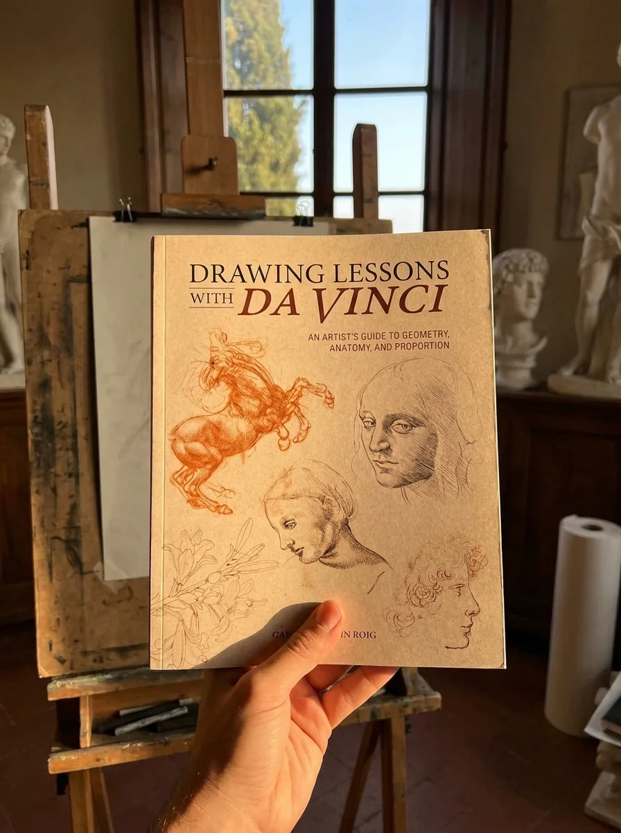 Drawing Lessons with Da Vinci: An Artist’s Guide to Geometry, Anatomy, and Proportion — Gabriel Martín Roig, обкладинка