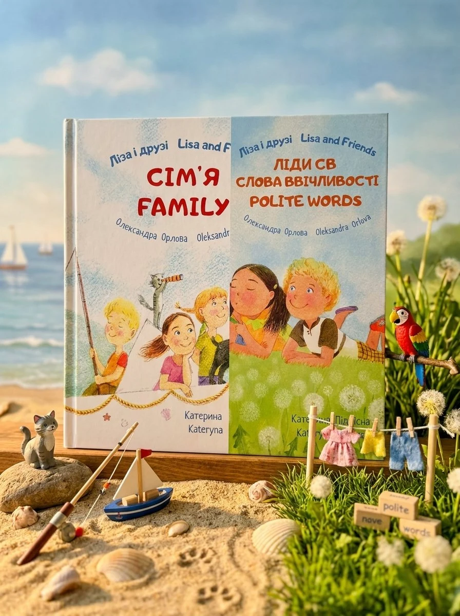 Двомовні книги. Ліза і друзі. Lisa and Friends. Комплект із 2х книг — Олександра Орлова, обкладинка