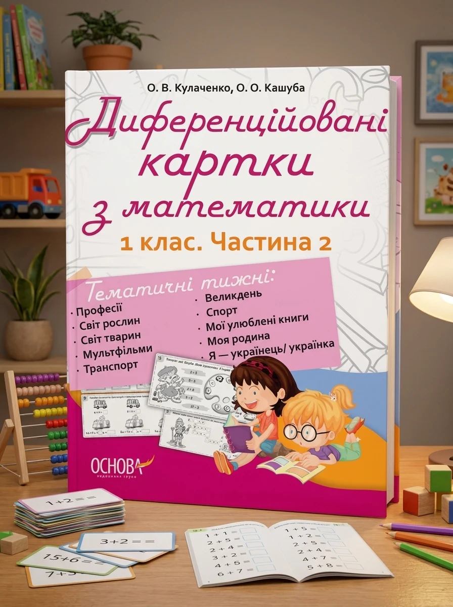 Диференційовані картки з математики. 1 клас. Частина 2 — Дім, сім'я, релігія